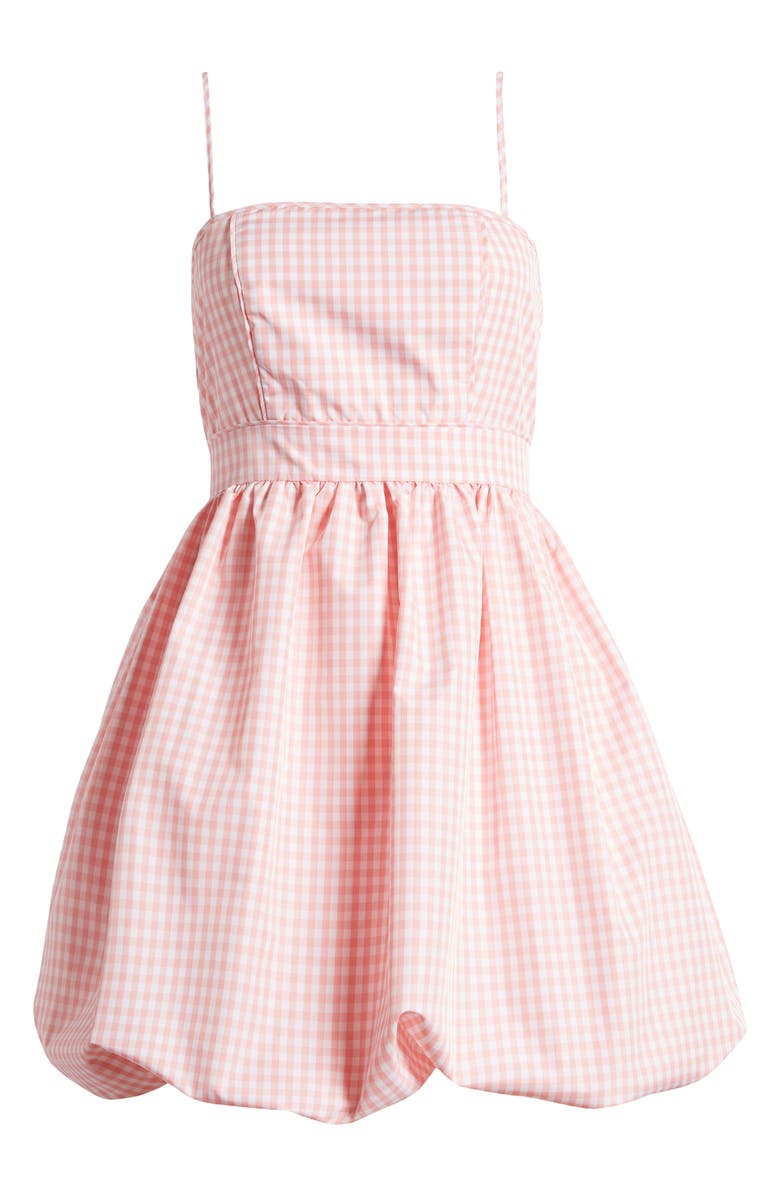 1.STATE Gingham Bubble Hem Dress, Alternate, color,