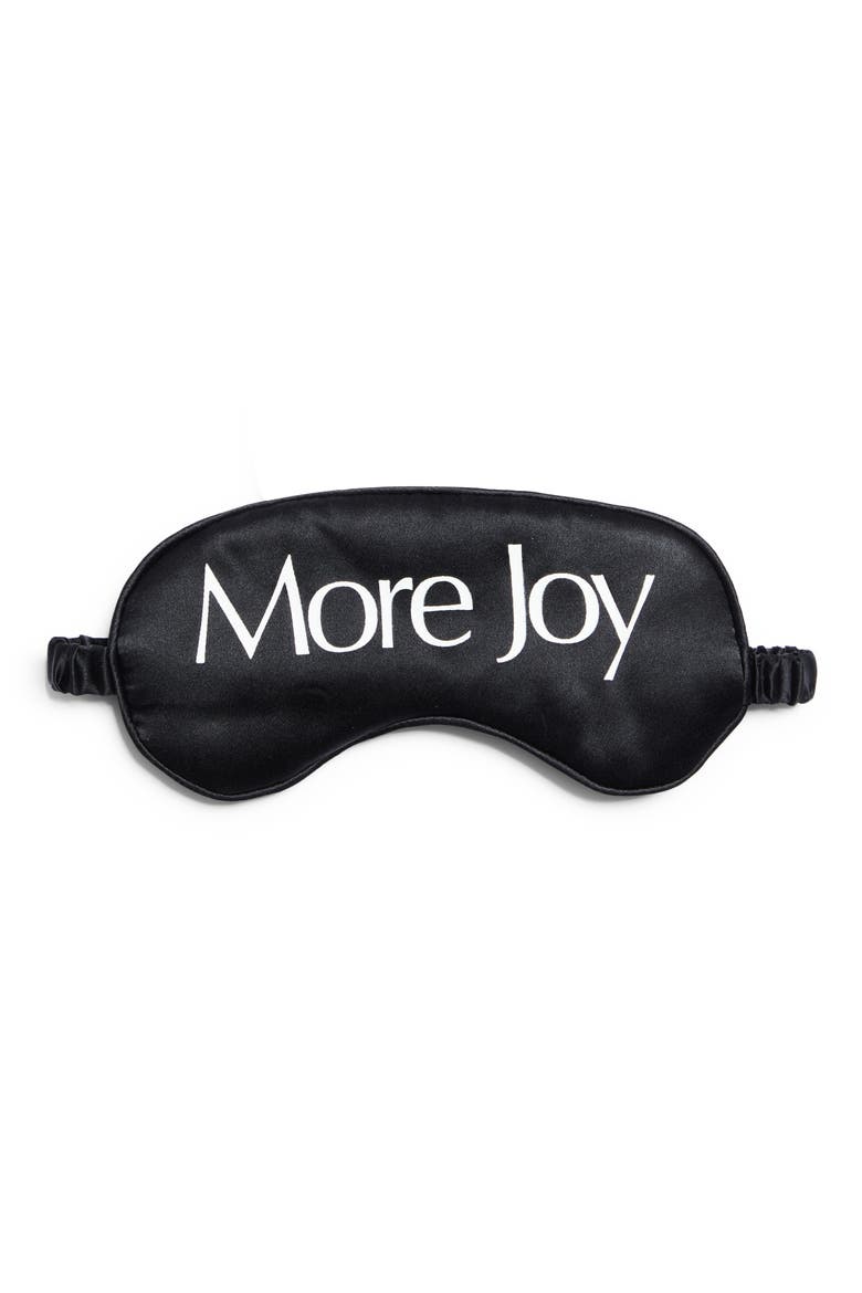 Logo Silk Eye Mask, Main, color, BLACK