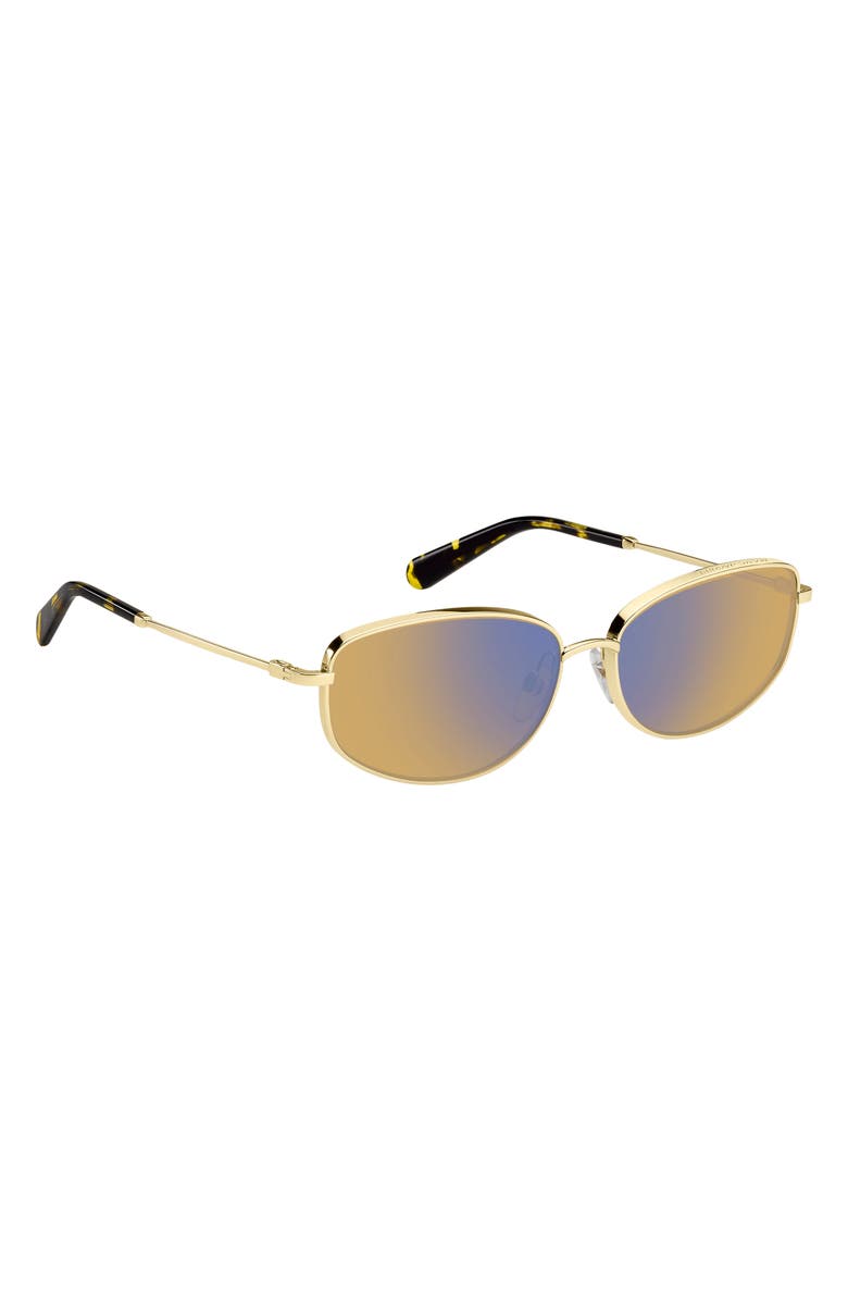 Marc Jacobs 60mm Oval Sunglasses, Alternate, color, Gold Yellow