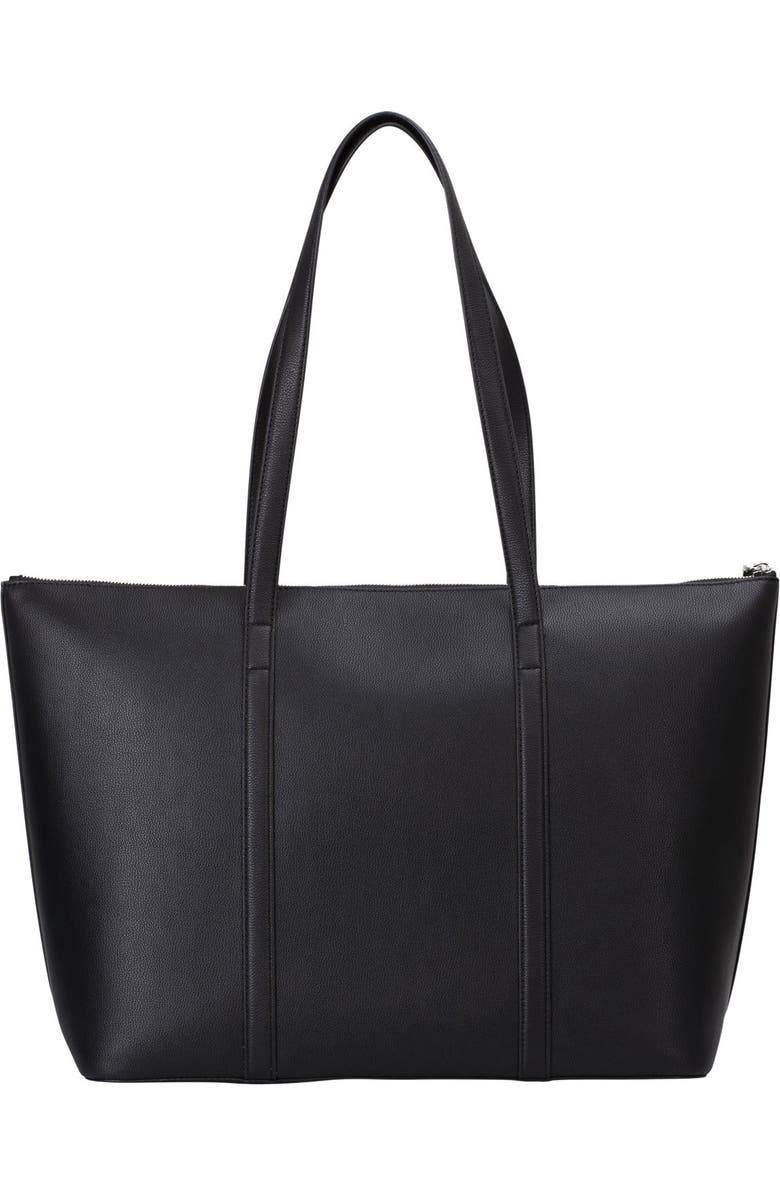 BOSS Addison Faux Leather Tote, Alternate, color, Black