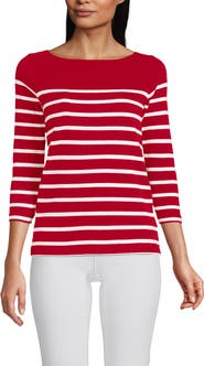 Lands' End Mariner Jersey Boatneck Top