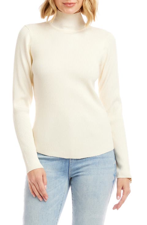 Rib Mock Neck Sweater