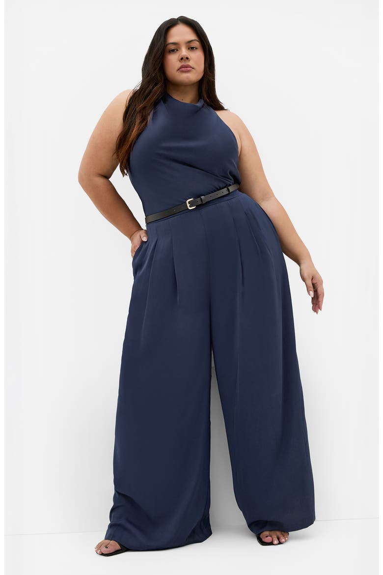 Clara Wide Leg Jumpsuit, Alternate, color, NAVY