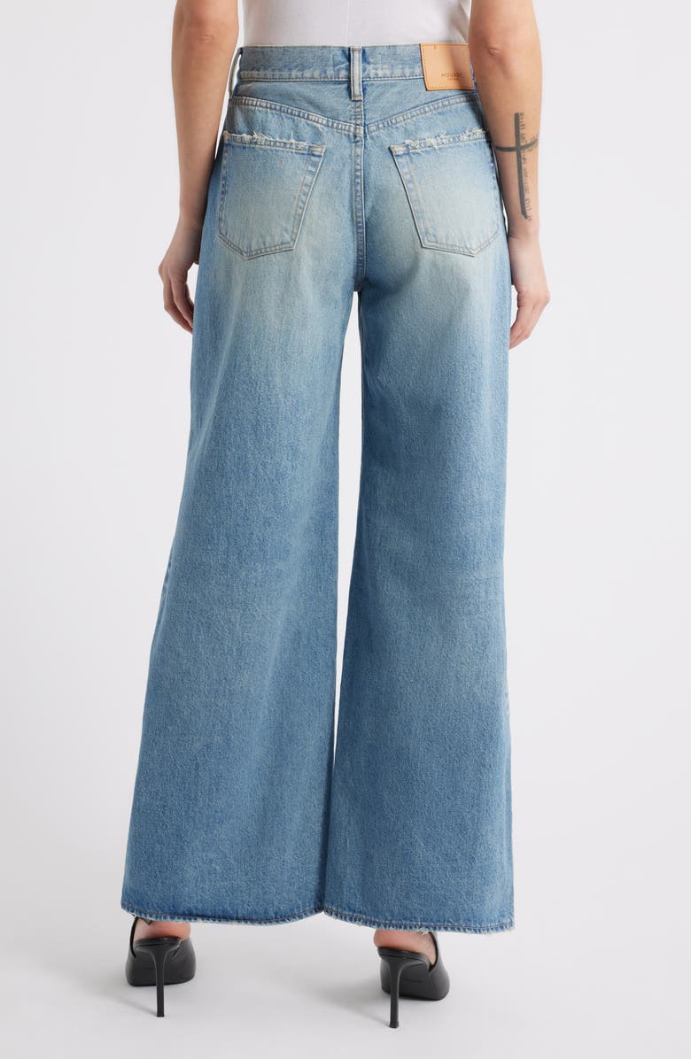 MOUSSY VINTAGE Hempstead Ripped Wide Leg Jeans, Alternate, color, Light Blue