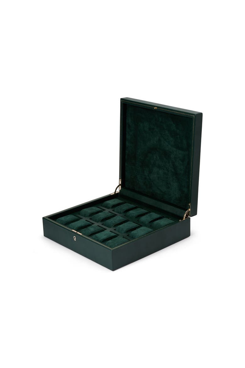 British Racing 15 Piece Watch Box, Alternate, color, Green