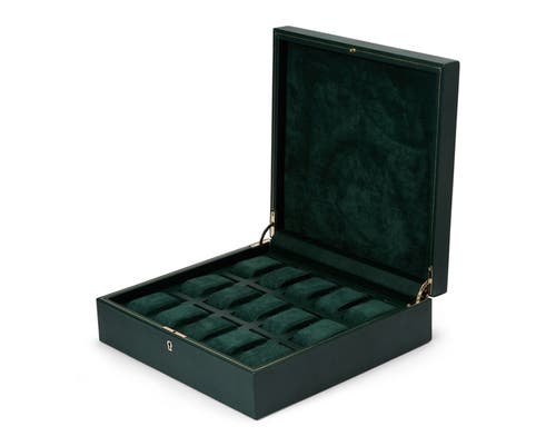 Wolf British Racing 15-piece Watch Storage Box In Green