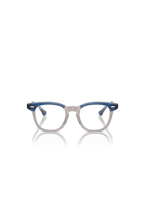 Ray Ban Ray-ban 45mm Square Optical Glasses In Gray