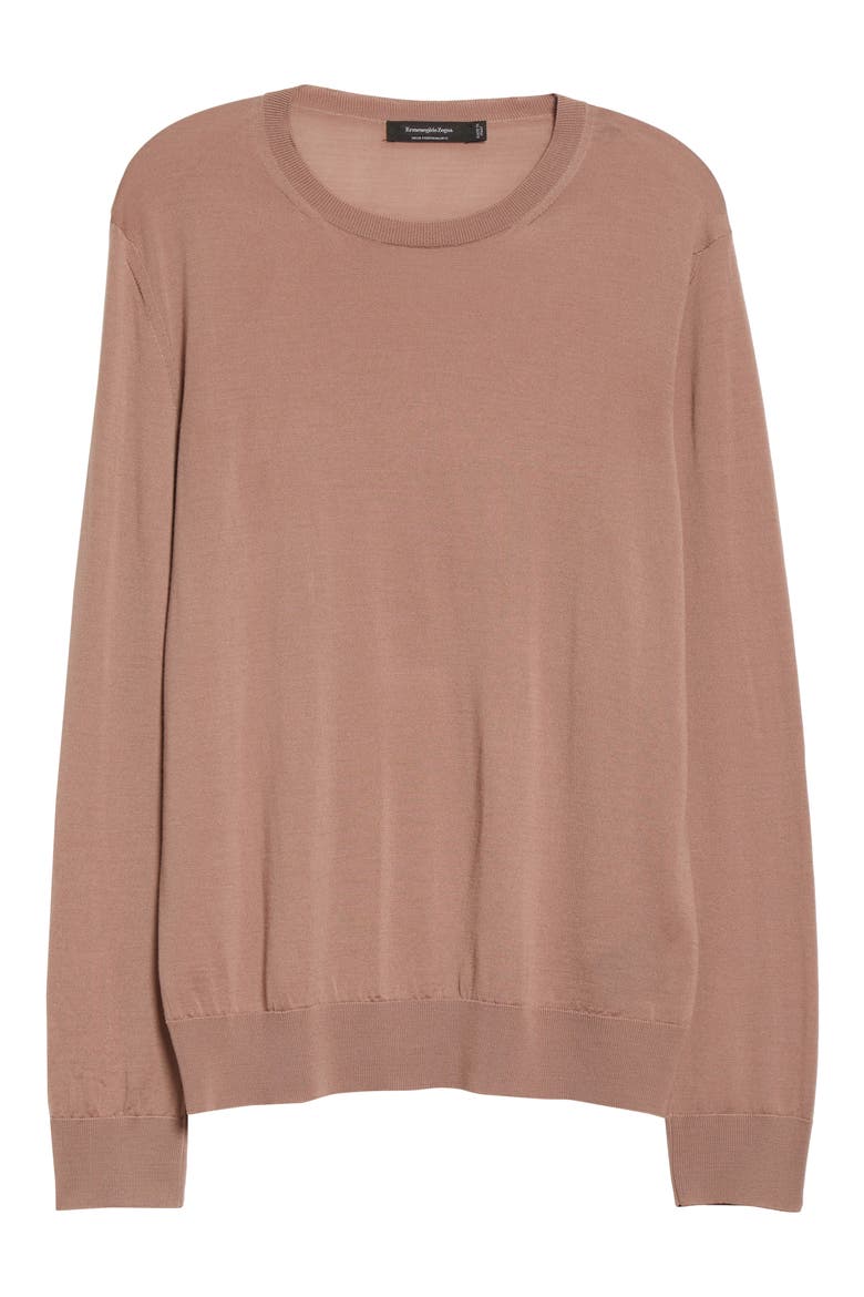 High Performance™ Merino Wool Crewneck Sweater, Alternate, color, PINK