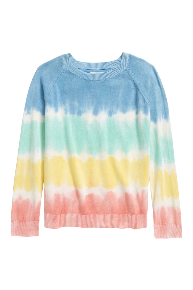 Kids' Tie Dye Sweater, Main, color, BLUE MAYA TIE DYE