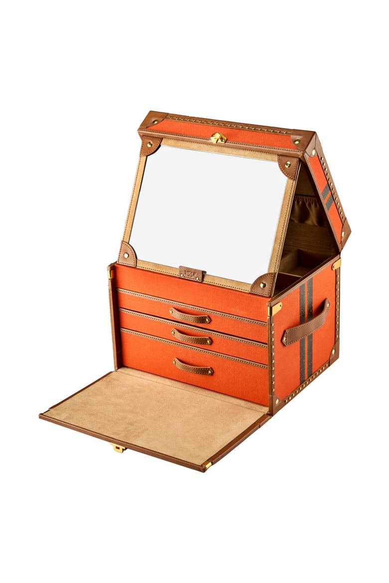Ida Trunk Jewellery Box, Alternate, color, Orange