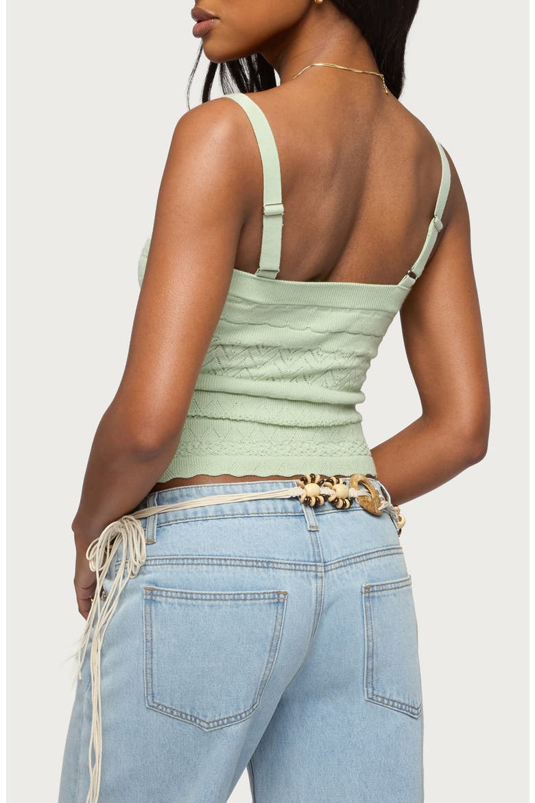 Naia Pointelle Camisole, Alternate, color, SAGE