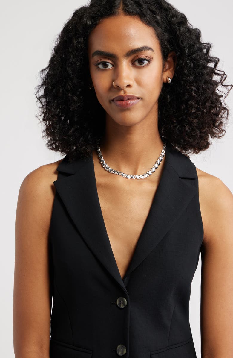 Open Edit Interlocked Link Necklace, Alternate, color, Silver