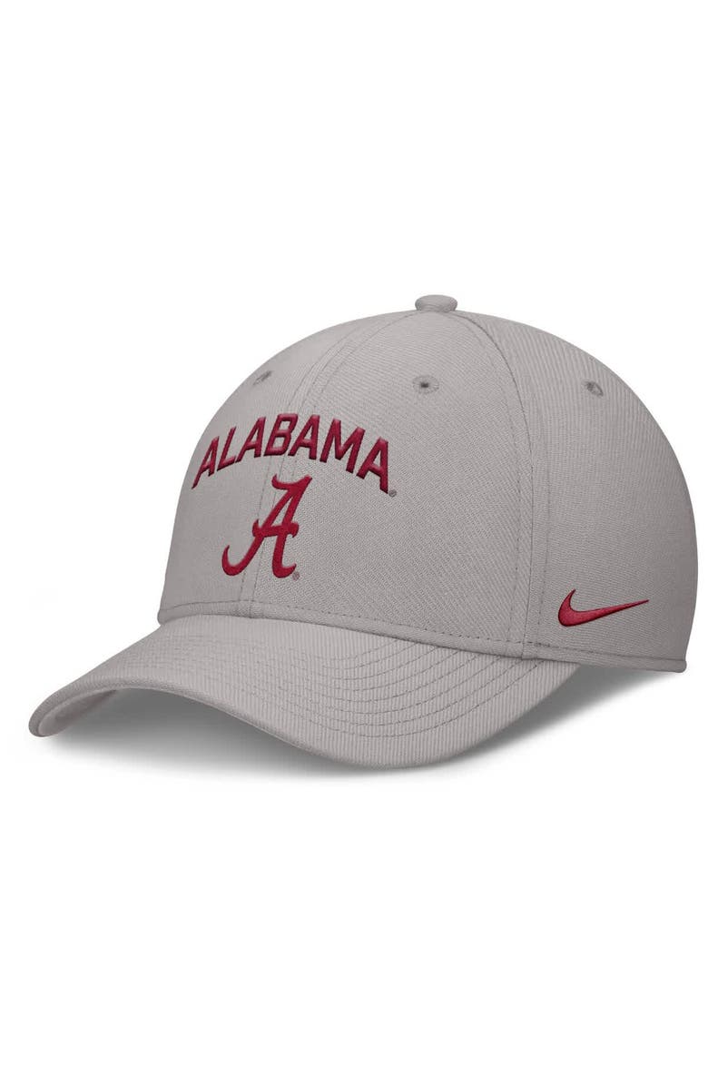 Nike Men's Nike Gray Alabama Crimson Tide 2025 On-Field Rise Performance Flex Hat, Main, color, 