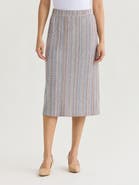 Misook Multi-Color Straight Knit Midi Skirt