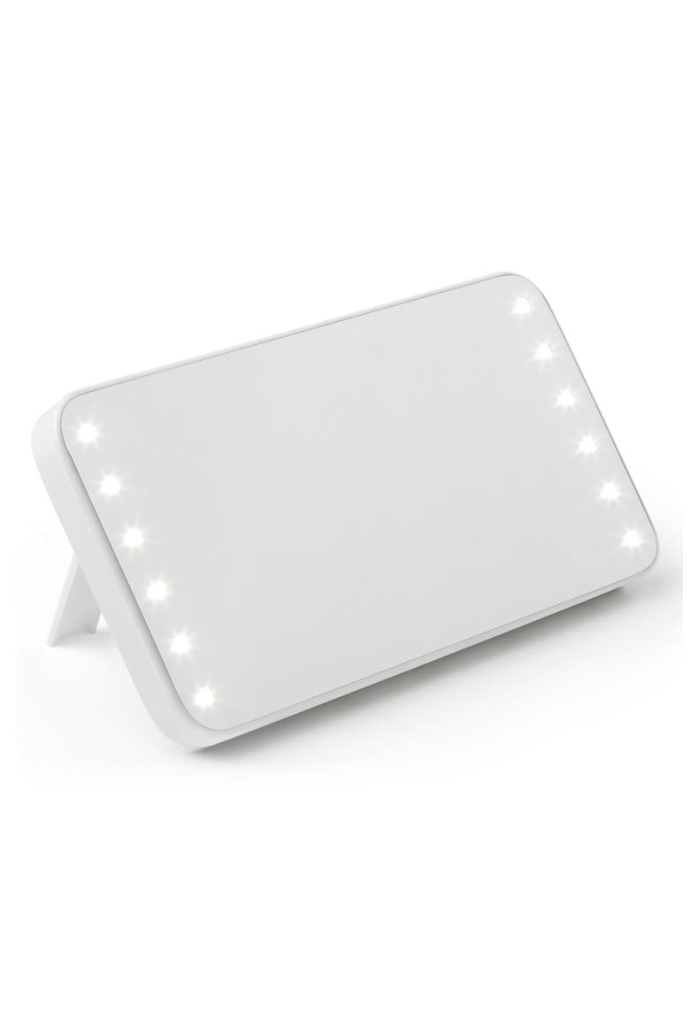 Riki Cutie Portable Lighted Mirror, Alternate, color, WHITE