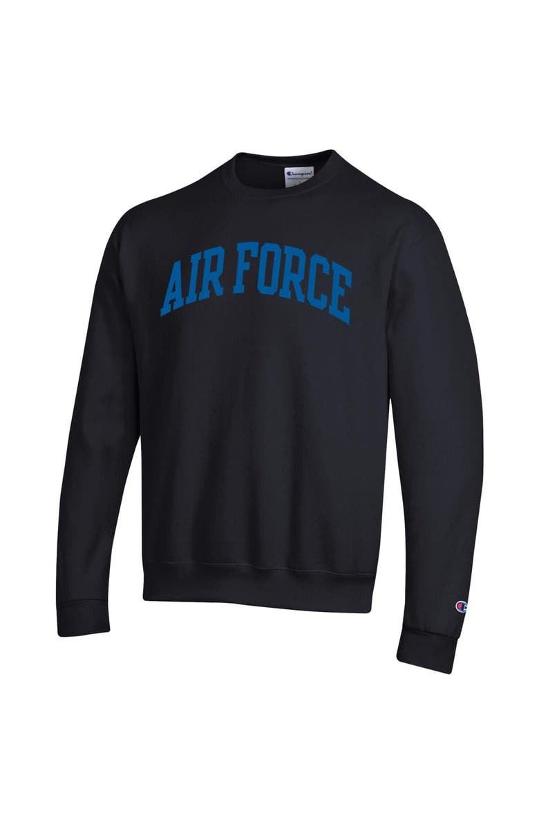 Champion Men's Champion  Black Air Force Falcons Basic Arch Fleece Pullover Sweatshirt, Alternate, color, Black
