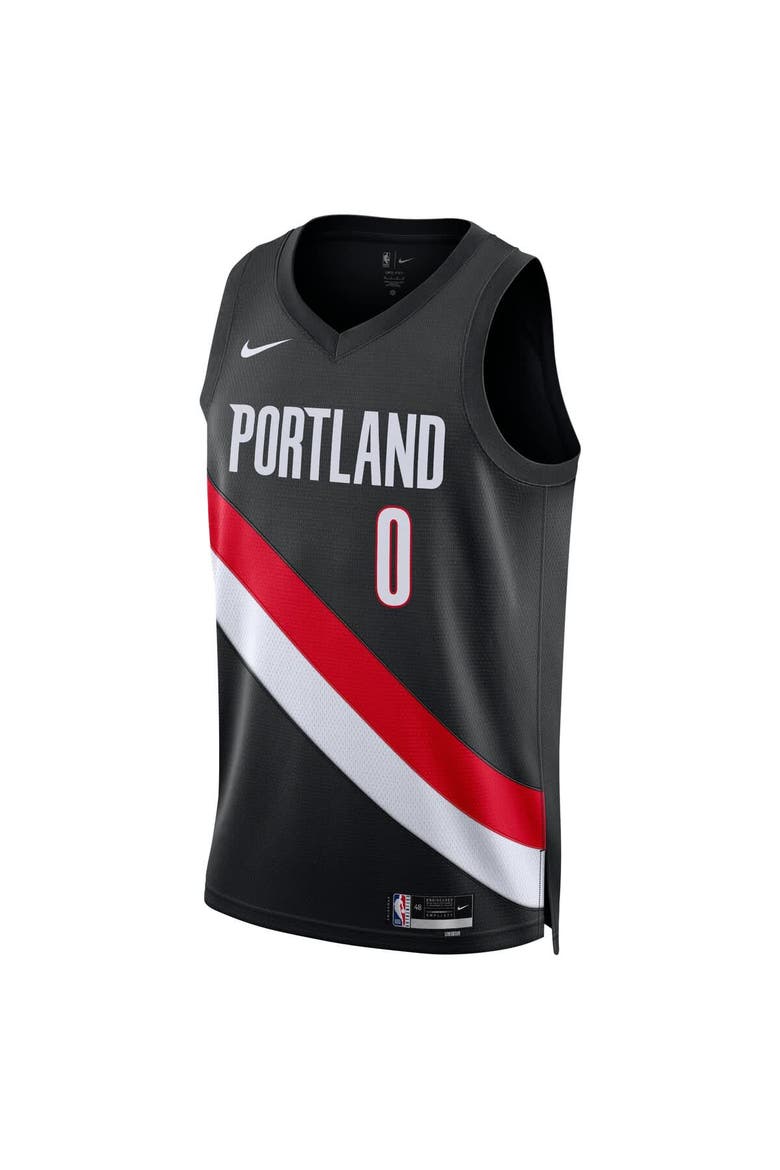 Unisex Nike Damian Lillard Black Portland Trail Blazers Swingman Player Jersey - Icon Edition, Alternate, color, Black