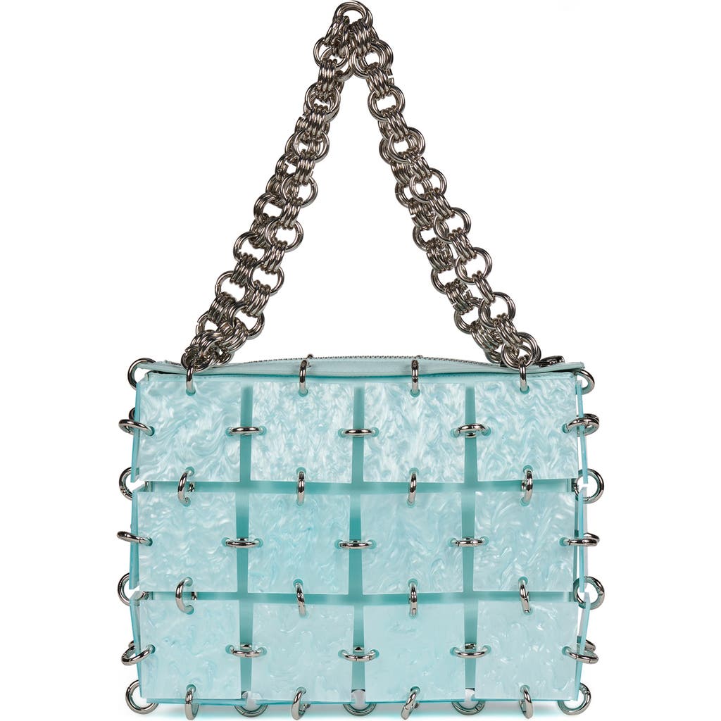 Jeffrey Campbell Les-filles Shoulder Bag In Mint Satin Combo