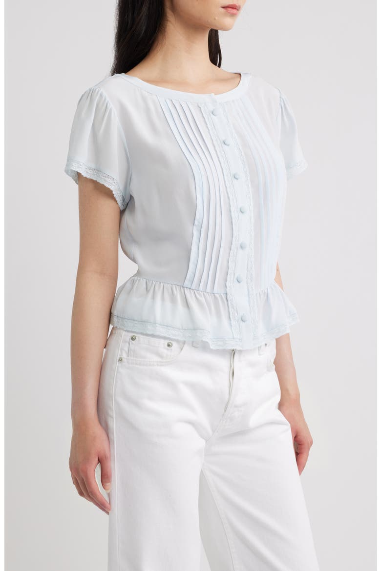 The Silk Coquette Top, Alternate, color, SKY BLUE
