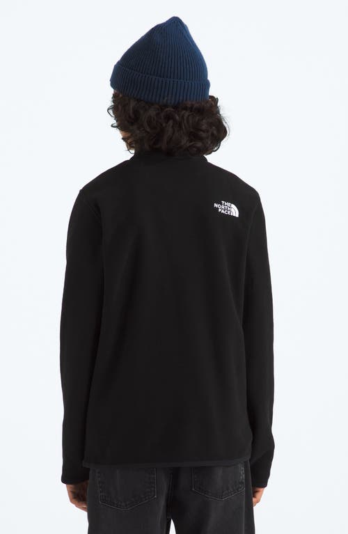 The North Face Kids' Glacier Quarter Zip Polar Fleece Sweater In Black
