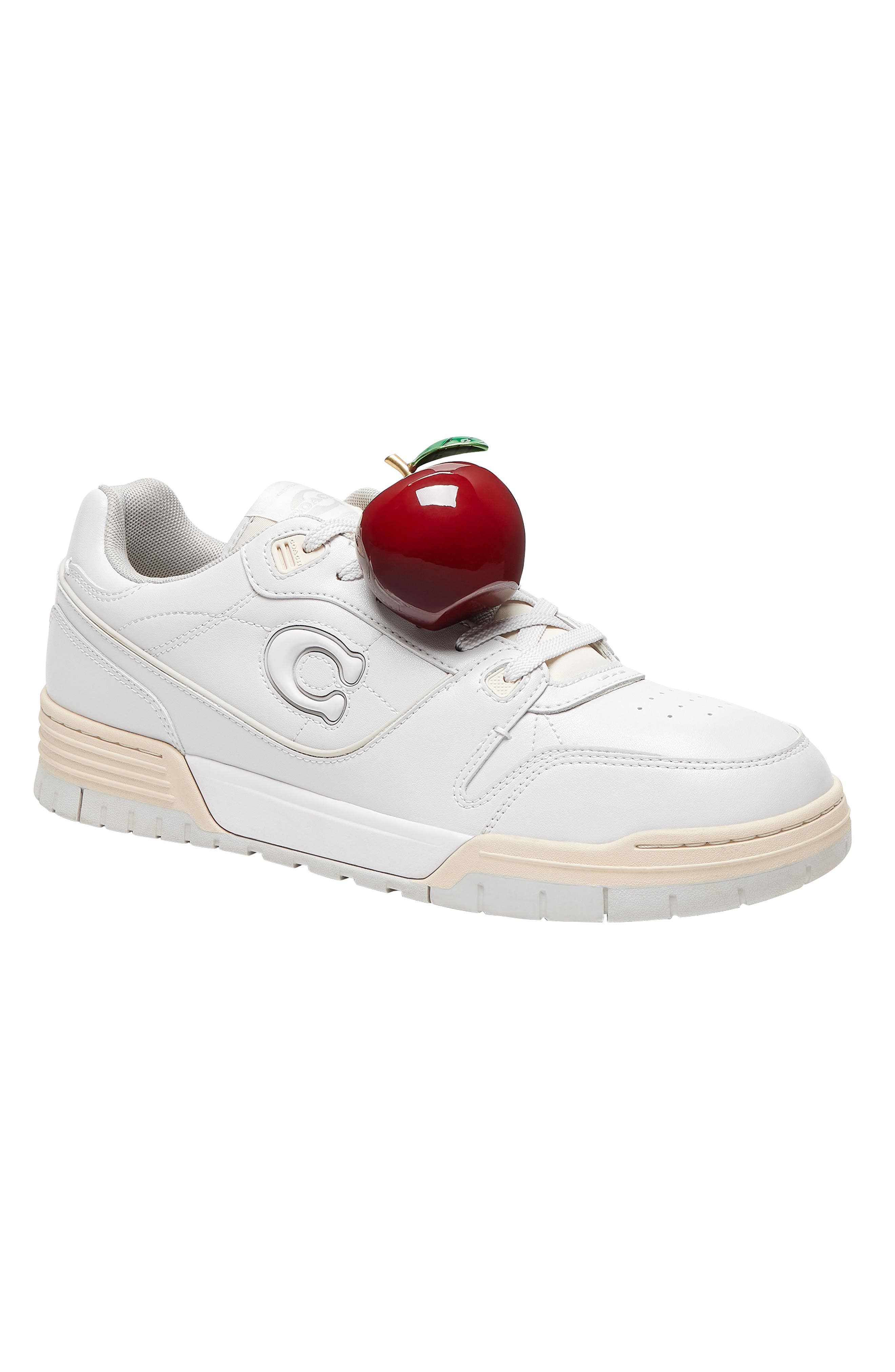 Apple Shoe Charm, Alternate, color, RED.