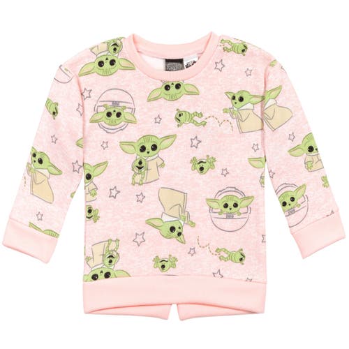 Star Wars Baby Yoda The Mandalorian Sweatshirt & Leggings Set In Pink