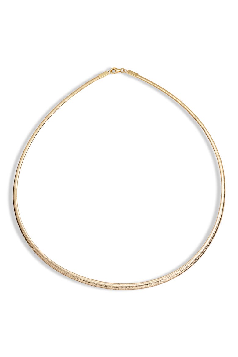 Ofira Thin Omega Necklace (Nordstrom Exclusive), Main, color, YELLOW GOLD
