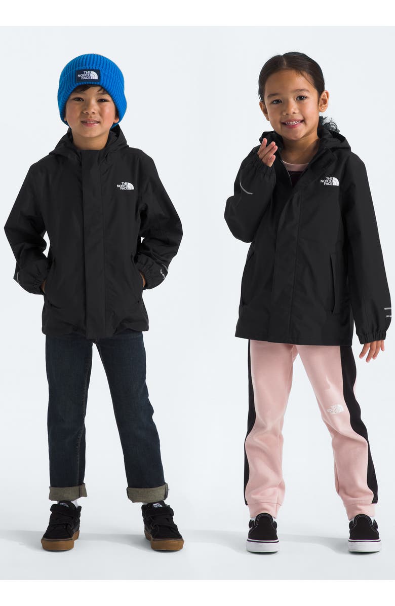The North Face Kids' Antora Waterproof Recycled Nylon Rain Jacket, Alternate, color, Tnf Black/ Tnf Black