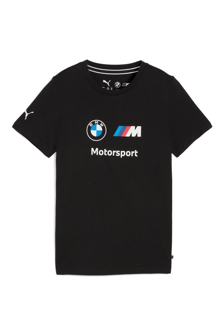Kids' BMW Logo Graphic T-Shirt, Main, color, PUMA BLACK
