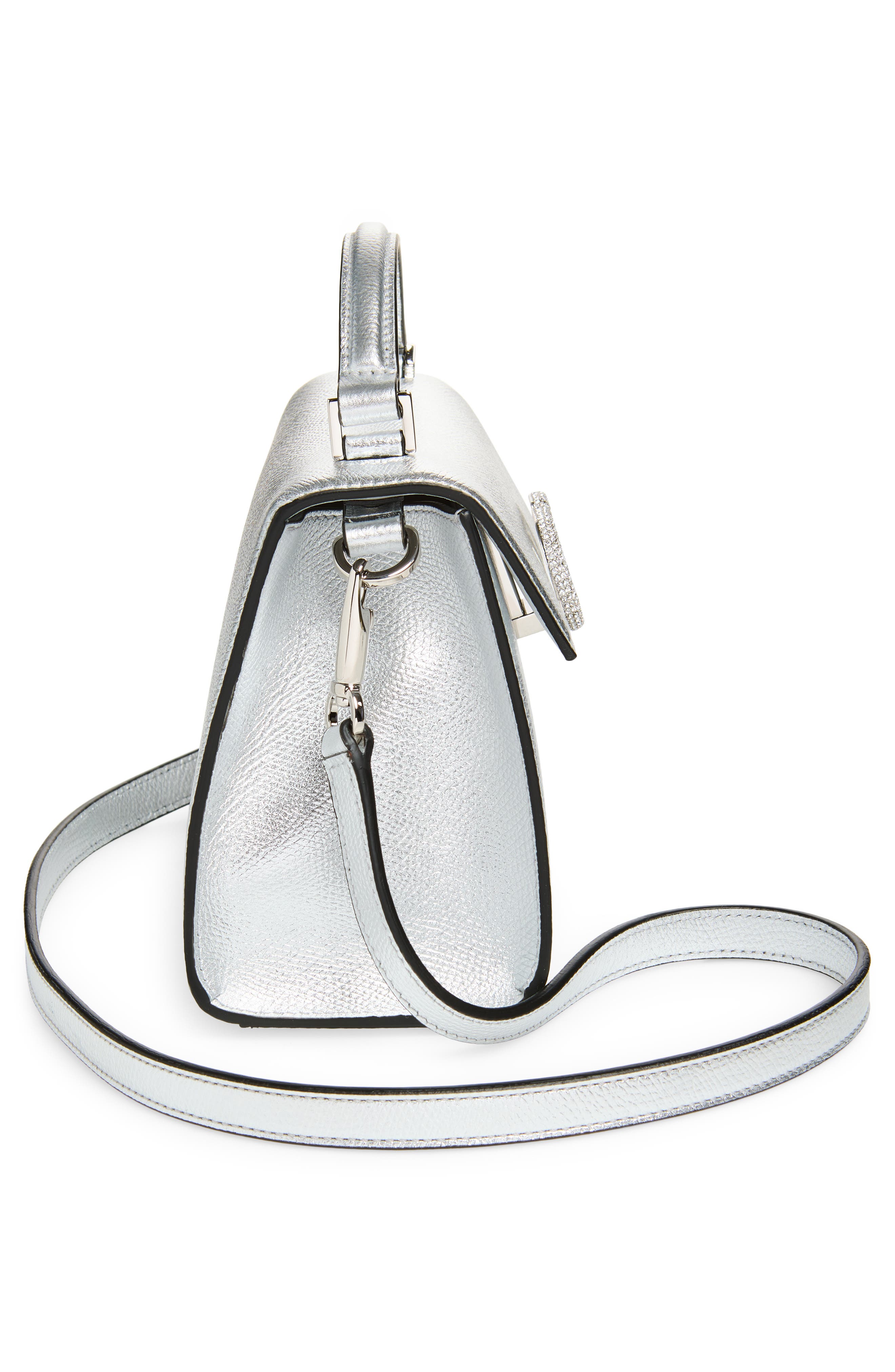 Valentino Garavani Mini Vsling Top Handle Bag, Alternate, color, Silver Lilac