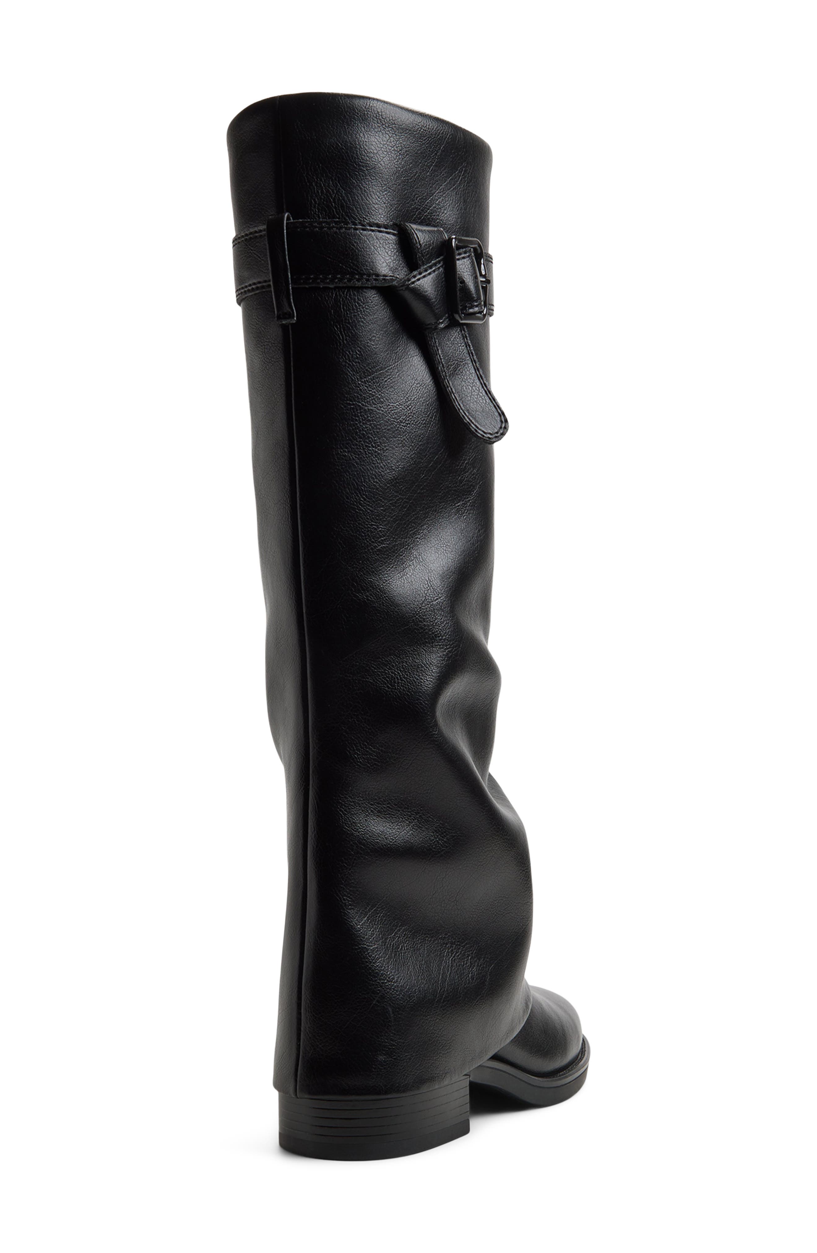 Eloewiel Faux Leather Knee High Boot, Alternate, color, BLACK