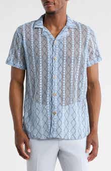 T.R. PREMIUM Modern Fit Textured Camp Shirt