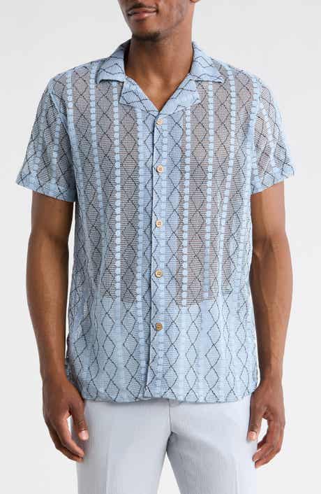 T.R. PREMIUM Modern Fit Textured Camp Shirt