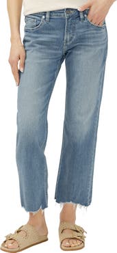 Silver Jeans Co. Chelsea Frayed Boyfriend Jeans