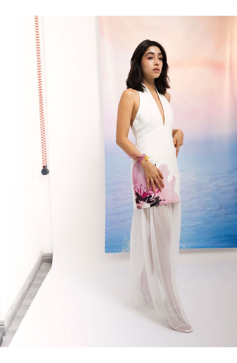 San Malo Lisa Halter Dress, Alternate, color, White