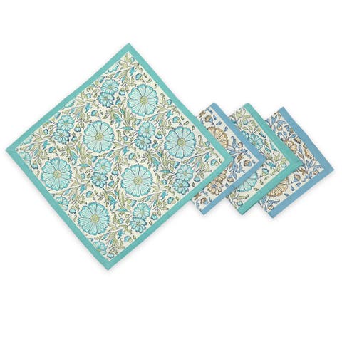 Streamline Hand Block Printed Napkins - Set of 4