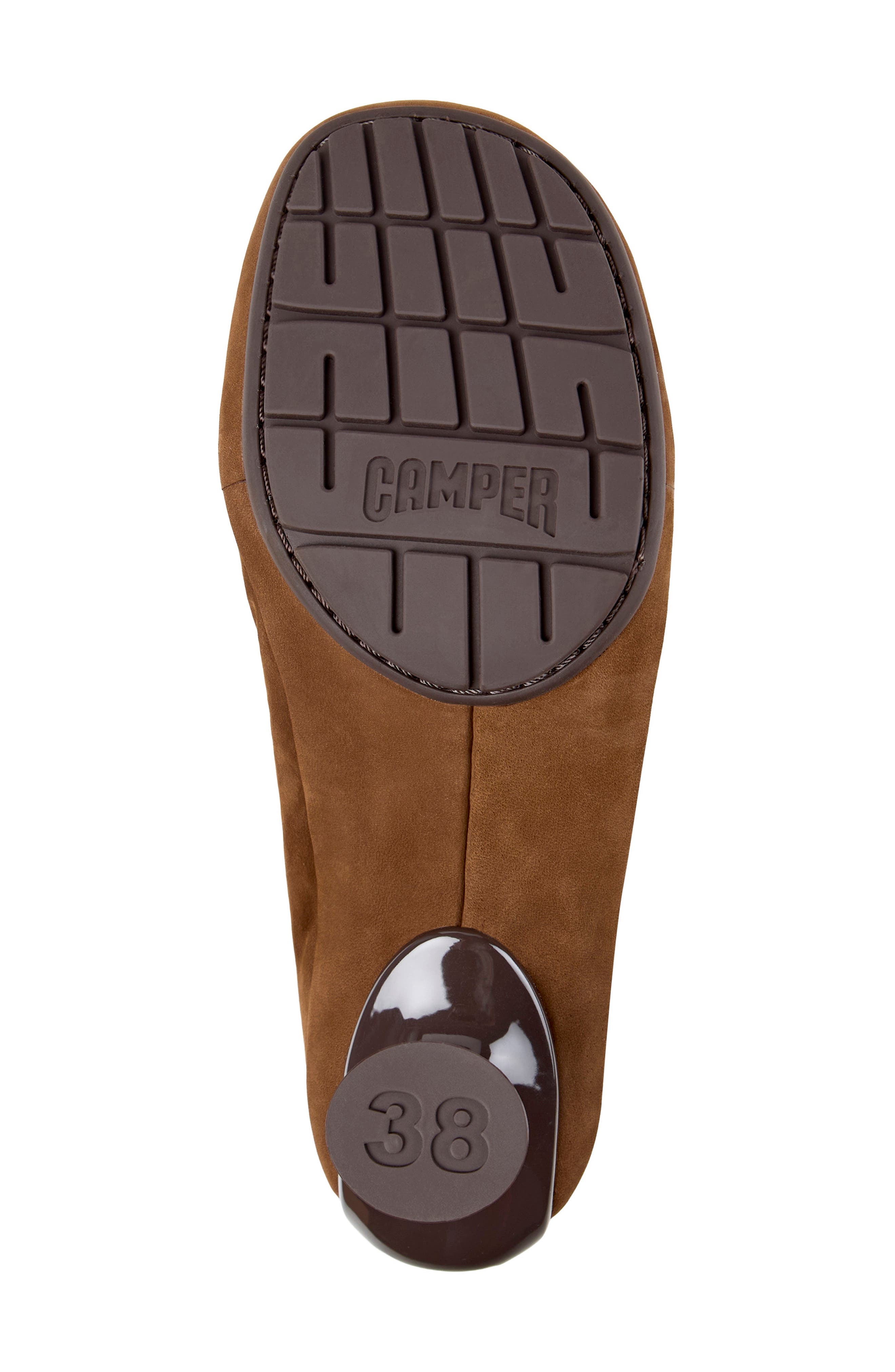 Right Nina Leather Pump, Alternate, color, MEDIUM BROWN