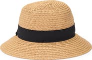 Nine West Grosgrain Bow Straw Cloche