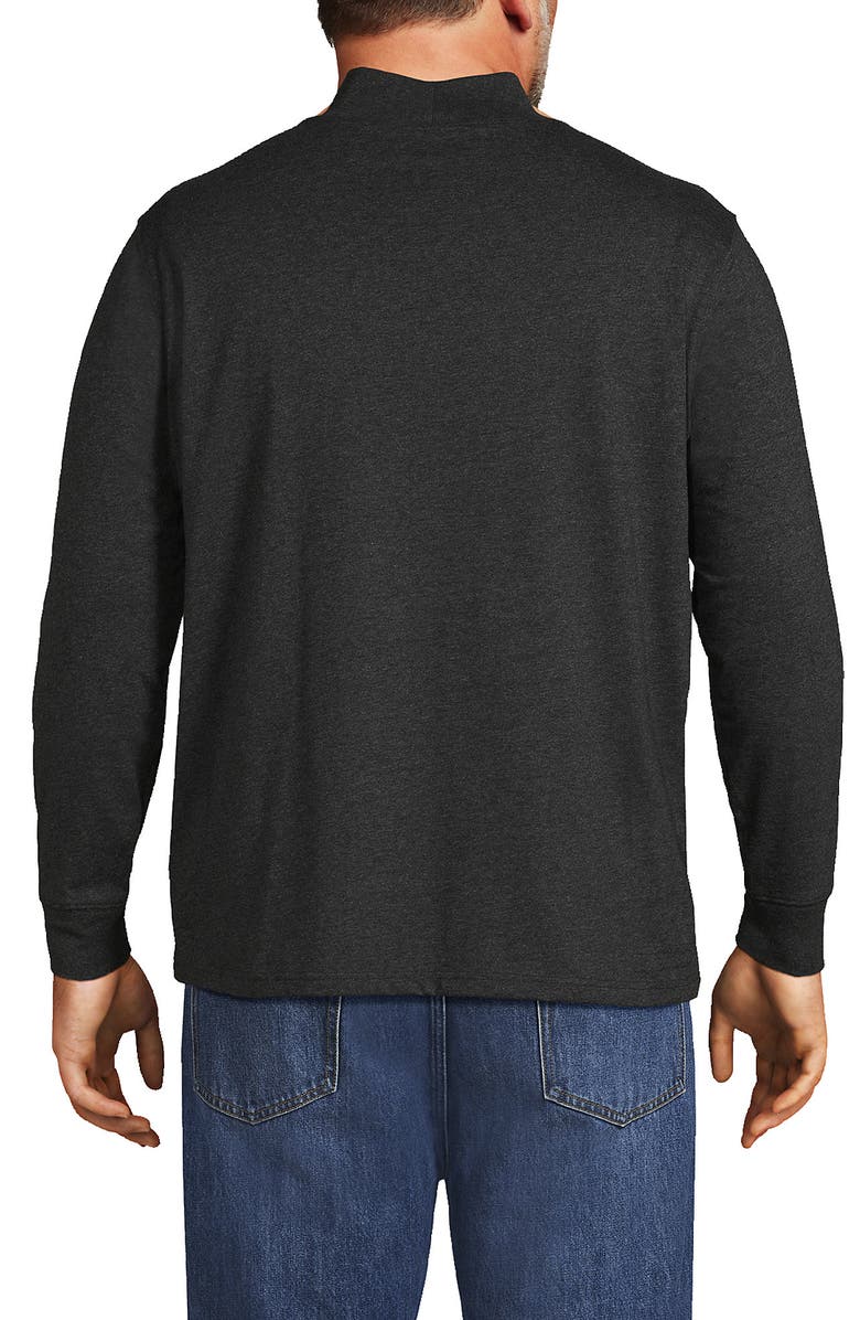 Lands' End Super-T Mock Turtleneck, Alternate, color, Dark Charcoal Heather