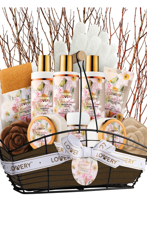 Vanilla Coconut Home Spa Gift Basket