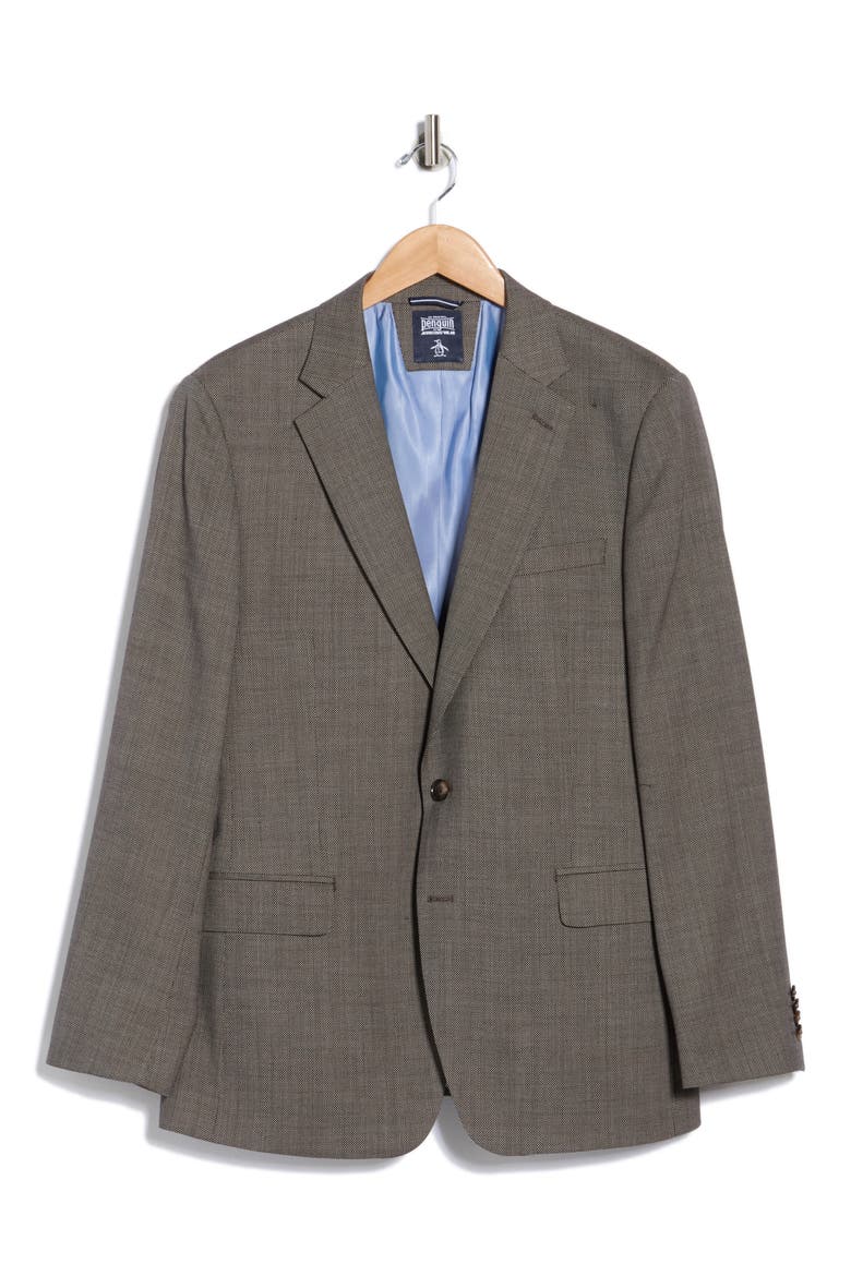 Wool Blend Two-Button Sport Coat, Alternate, color, BROWN