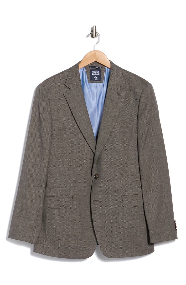 Original Penguin Wool Blend Two-Button Sport Coat, Main, color, Brown