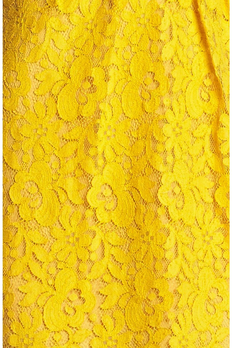 Harlow Tea Lace Sheath Dress, Alternate, color, MUSTARD