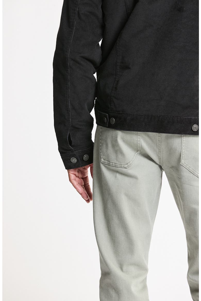 Faux Fur Lined Corduroy Trucker Jacket, Alternate, color, BLACK