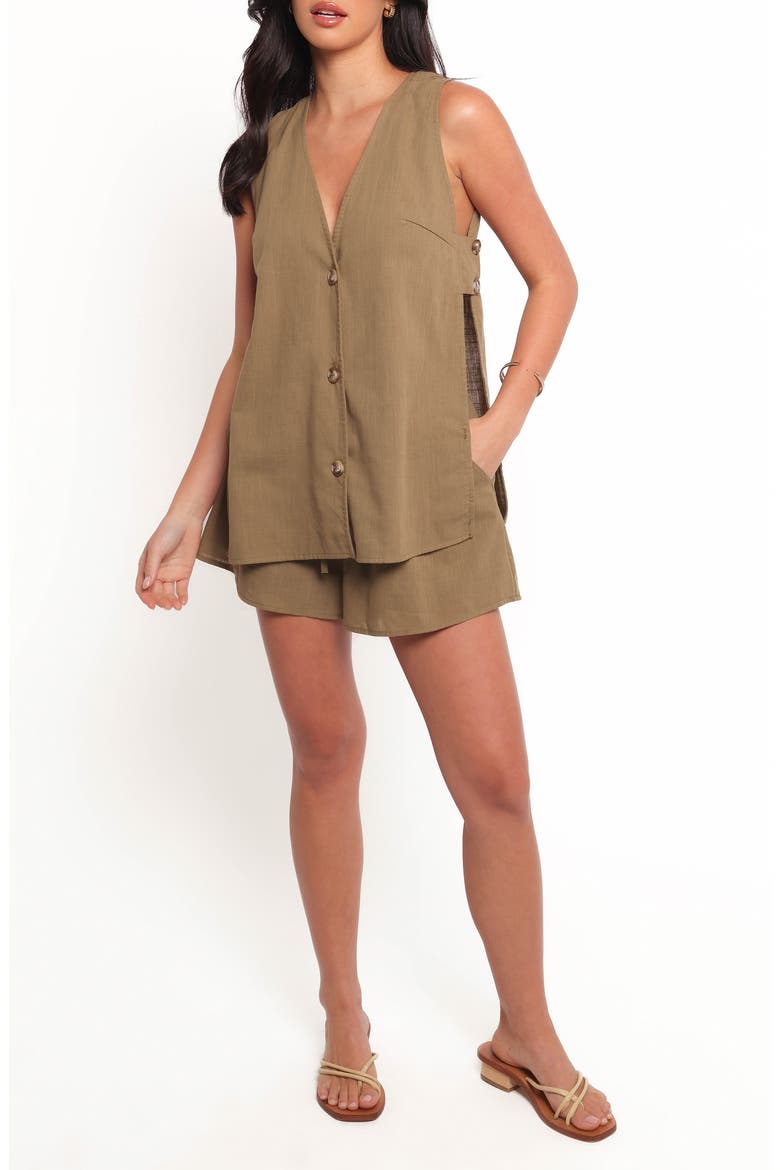 Miller Cotton Vest & Shorts Set, Main, color, OLIVE