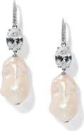 Nadri Madrid Freshwater Pearl Double Drop Earrings