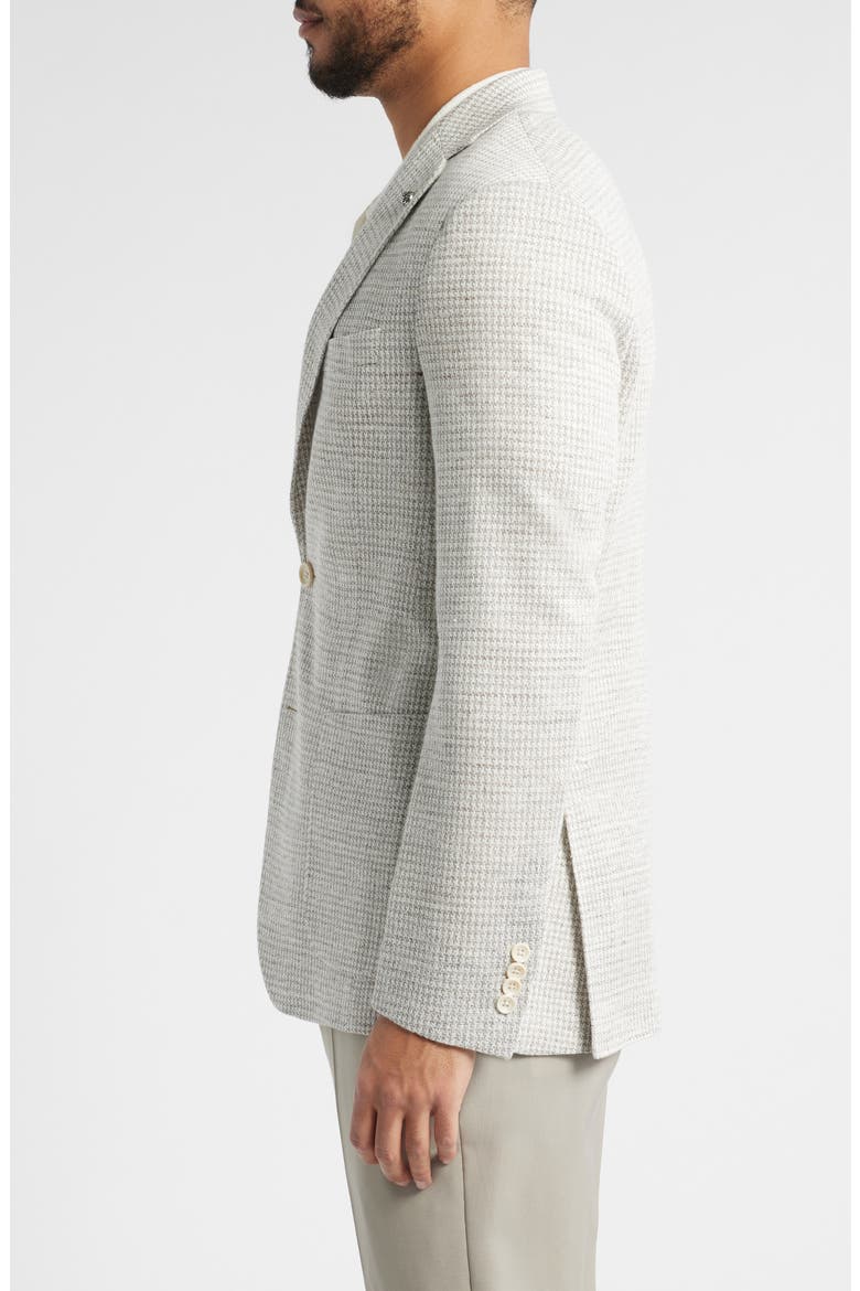 Hampton Houndstooth Knit Linen Blend Sport Coat, Alternate, color, TAN