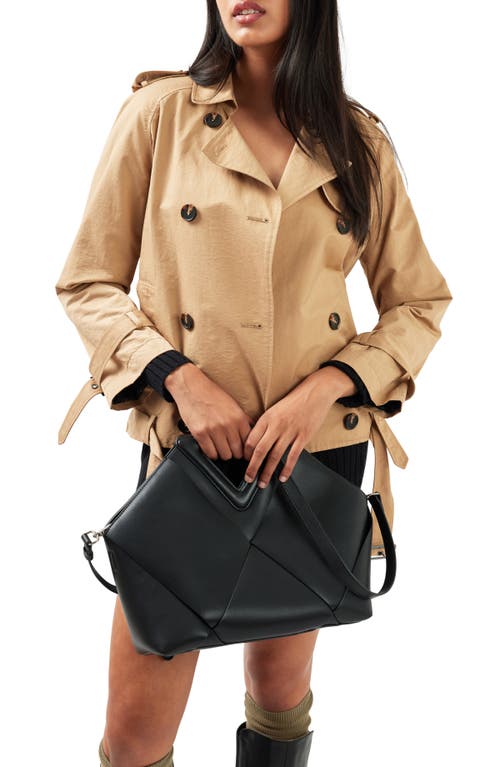 Belle & Bloom Cool Nights Cropped Trench Coat In Khaki