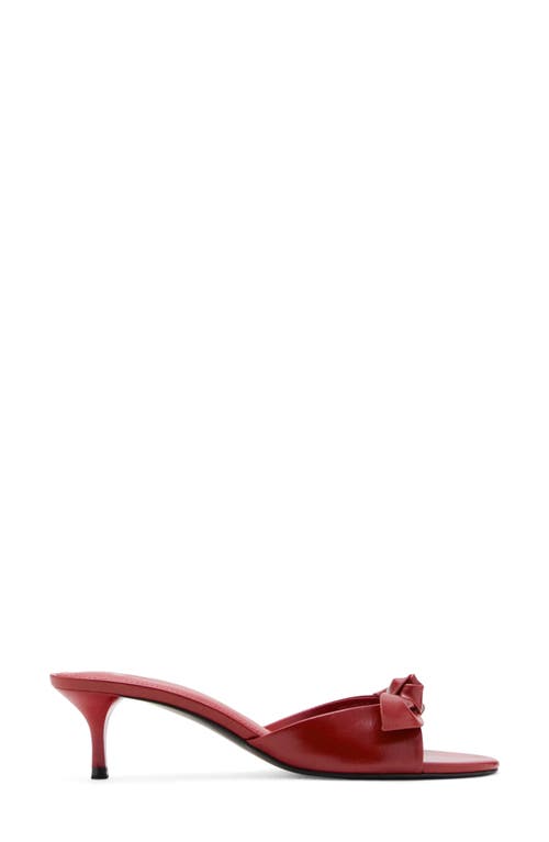 Mango Bow Strap Sandal In Red