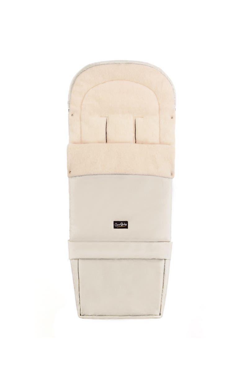 Cover Baby LLC Scandinavian Organic Wool Adjustable Footmuff, Main, color, Light Beige